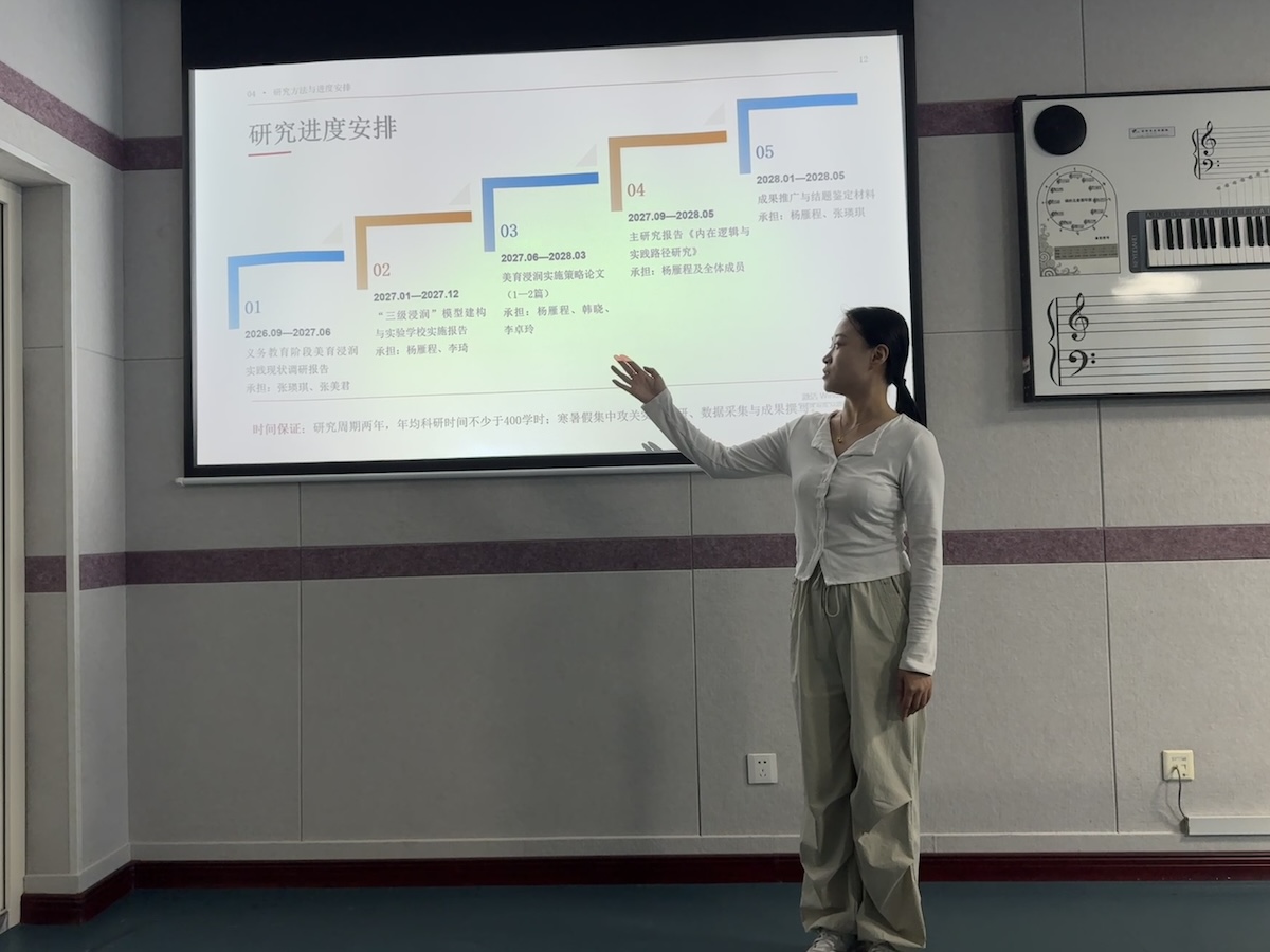 1789368201772897.jpg 图2 课题组成员张瑛琪汇报研究进度.jpg